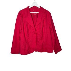 Coldwater Creek Blazer Plus Sz 20W Women Jacket Pink Button Classic Barbiecore